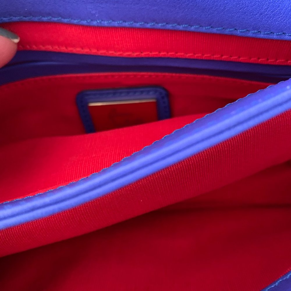 CHRISTIAN LOUBOUTIN - SMALL CALF PARIS ROUGISSISME - PERVENCHE CROSSBODY/CLUTCH/ - Picture 7 of 10